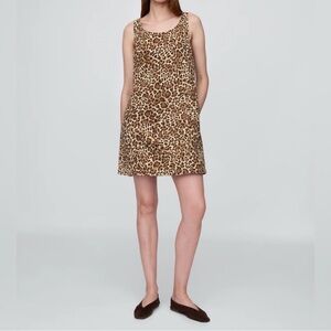 Gap Ultrasoft Leopard Denim Mini Dress